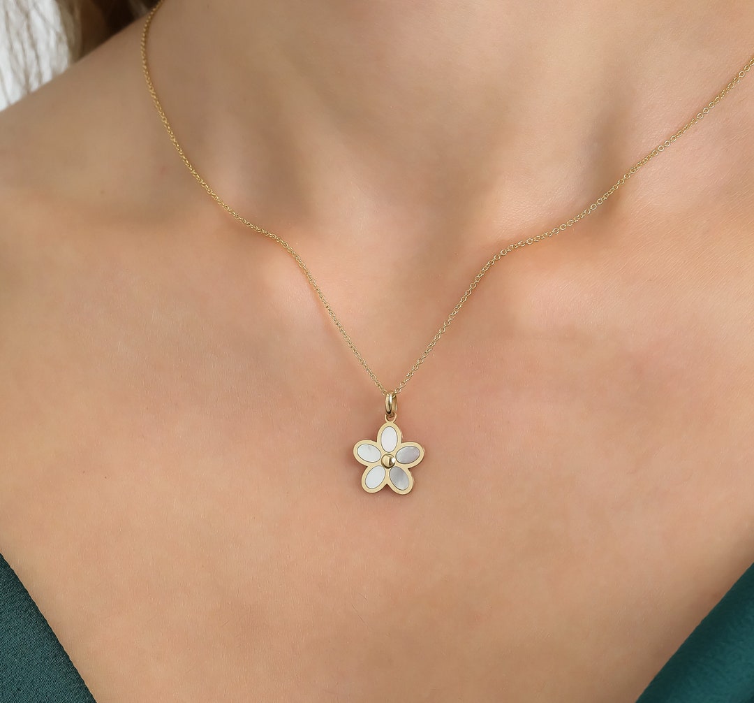 ★daisy★✾14kgf ☆daisy☆♡14kgf Fancy Yellow Diamond Daisy Flower Pendant