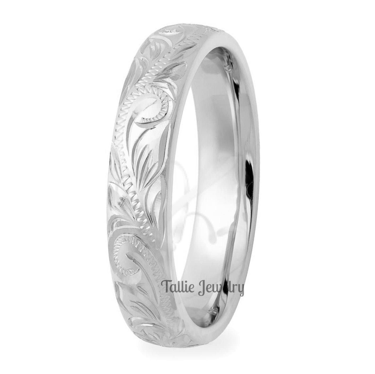 Platinum wedding hotsell ring with name