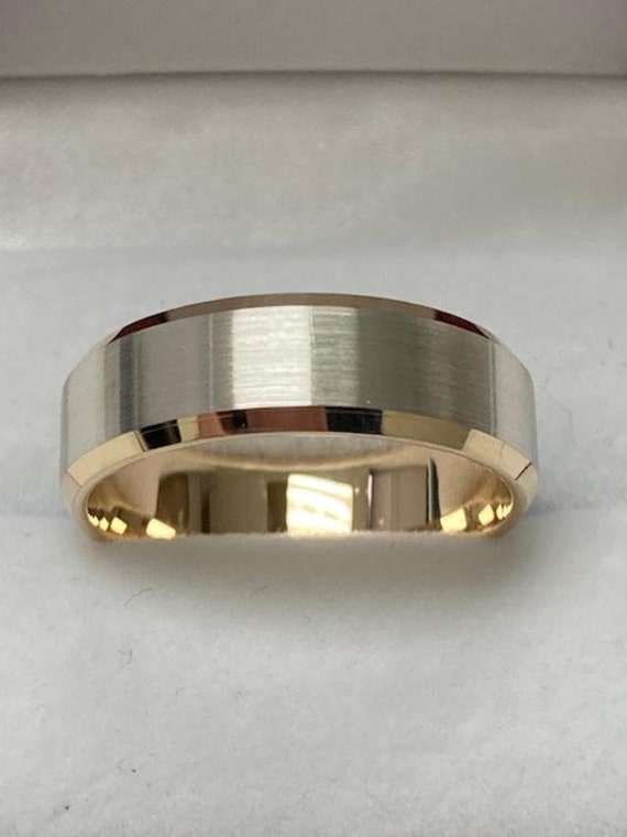 Two tone hotsell rings mens
