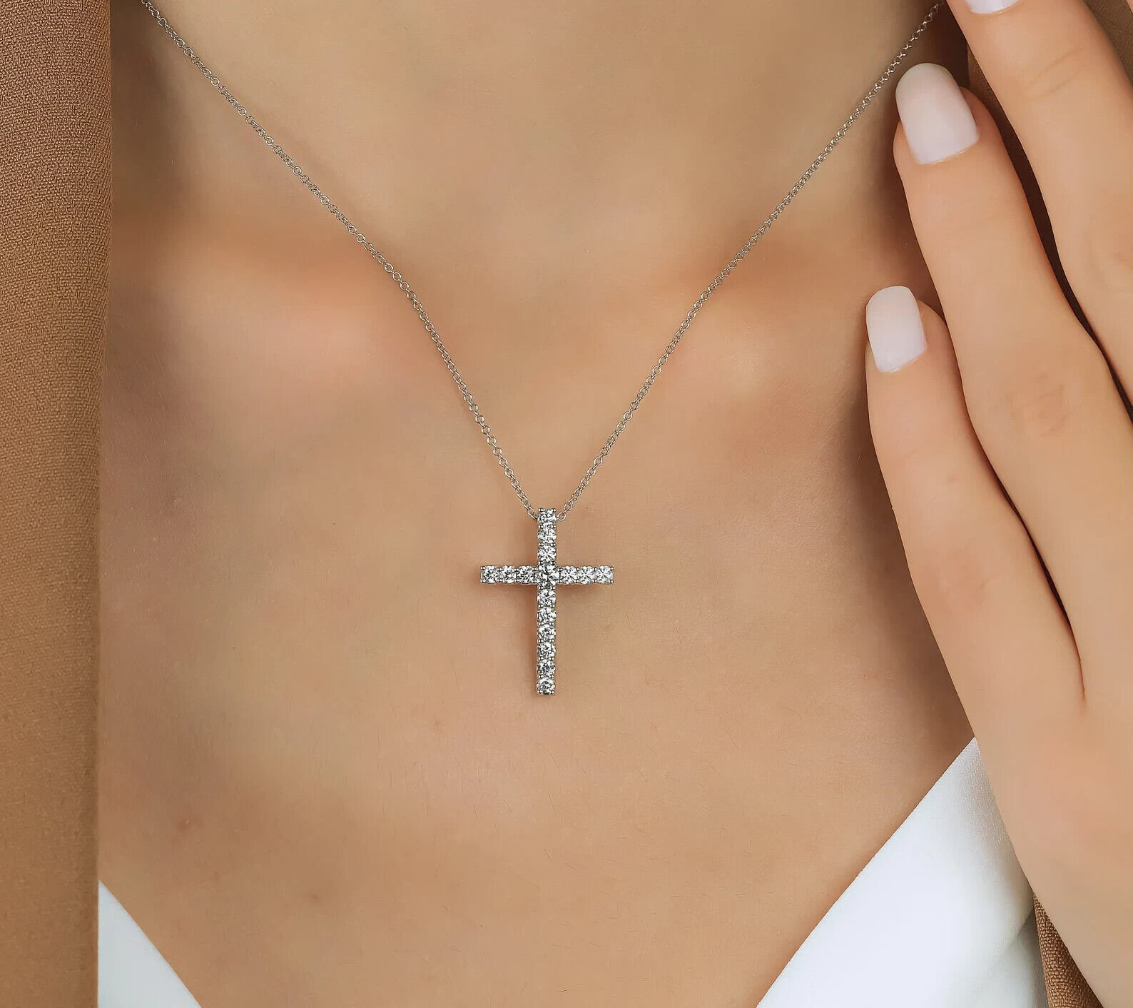 4 carat diamond cross clearance pendant