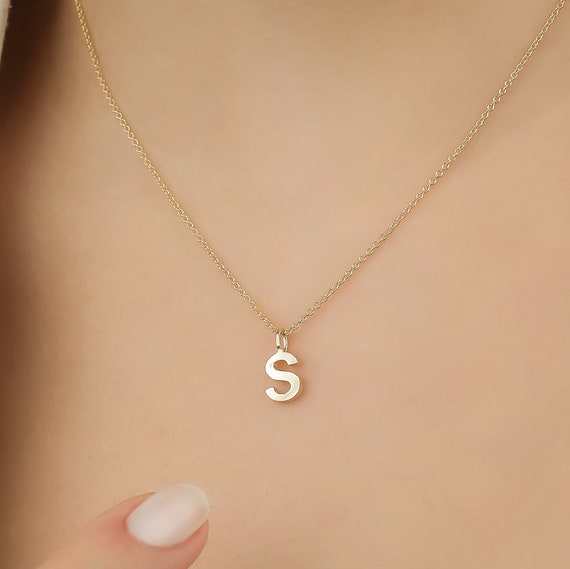 Large Initial Necklace 100% Stainless Steel Jewelry Big Letter Necklace A-Z  Gold Color Necklace Monogram