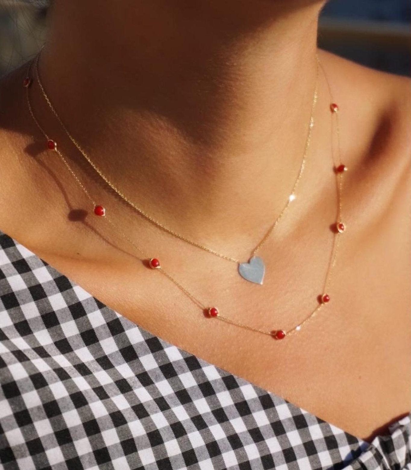 Ruby station necklace deals