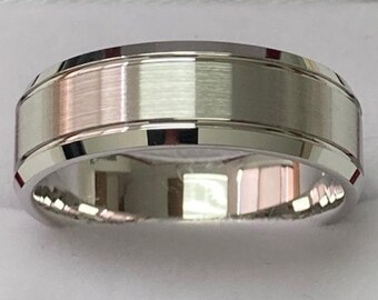 thumbnail image 2 of 950 Platinum Blend Court Wedding Band 2-6mm UK Hallmarked Ace Jewellery 2 of 5