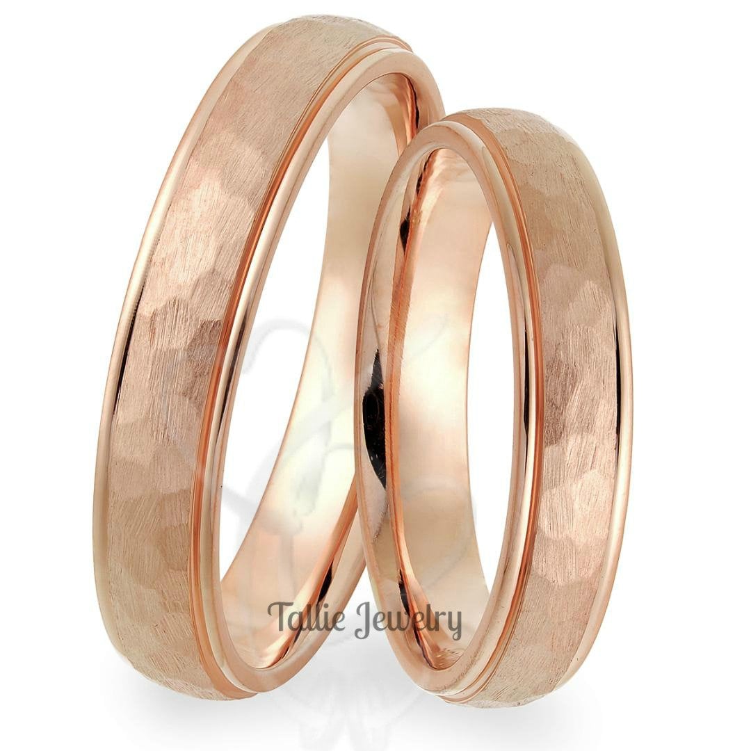 Matching Engraved Couple Rings Gift Set (Adjustable Size) Gullei.com