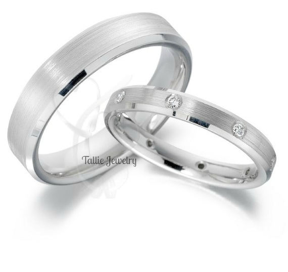 Matching platinum wedding best sale rings