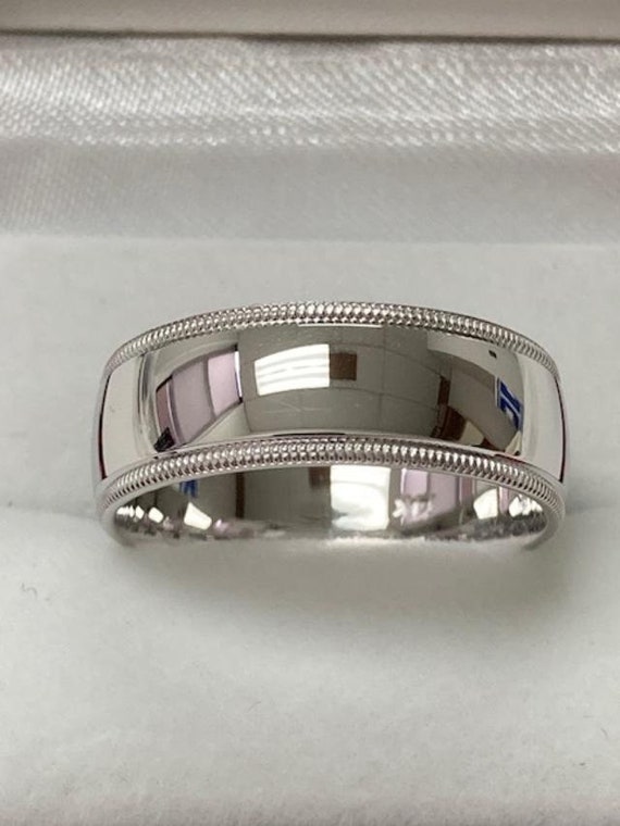 8mm platinum shop wedding band