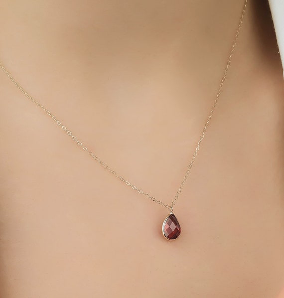 Ruby solitaire shop necklace