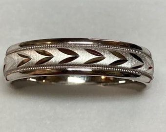 Mens Platinum Wedding Band, Mens Platinum Wedding Ring,6mm Satin Finish Platinum Wedding Bands, Rings for Men,  950 Platinum
