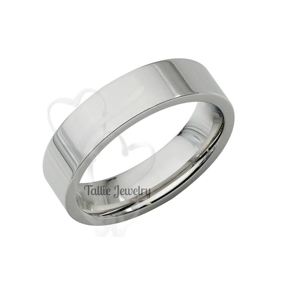 Platinum Matt Textured Line Wedding Band 5mm