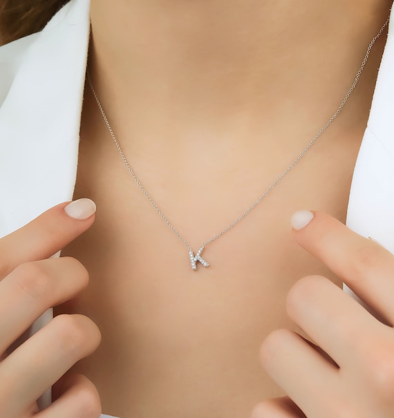 Buy M MOOHAM Valentine's Day Gifts for Women Girls Heart Initial Necklace -  Sterling Silver Heart Initial Necklace for Women Girls Kids Dainty Letter  Tiny Initial Necklace for Women Teens Girls, Sterling