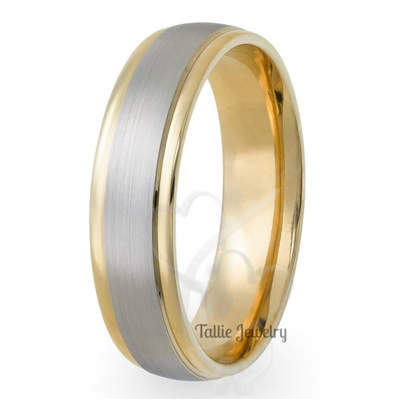 Platinum gold wedding band discount