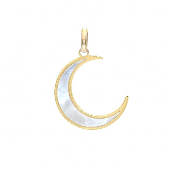 Pearl crescent shop moon necklace