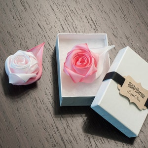 Ombre Pink Rose Flowers Lapel Pin Boutonniere, Rose Flower Boutonniere - Lapel Flower Pin - Wedding Boutonniere, Mens Lapel Pin, Brooch