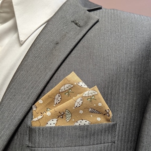 Pocket Square - Rainy days umbrella Pre-Folded Pocket Square