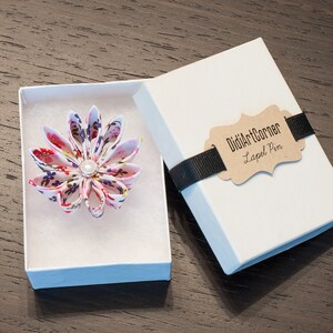 Kanzashi Clematis Spring Flower Lapel Pin Limited Edition