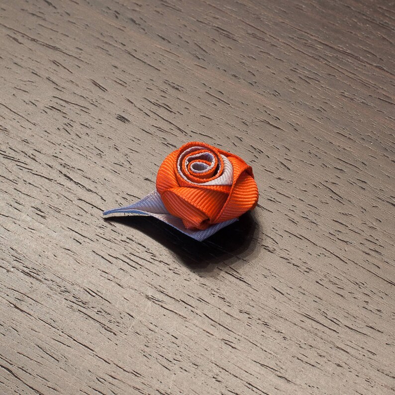 Rose Lapel Pin  Rose Boutonniere  lapel pin flower  Men/'s Lapel Pin  Gray and Antique Orange  lapel pins men