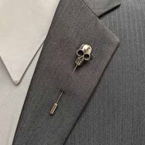 Skull Lapel Stick Pin, Halloween Skull Lapel pin