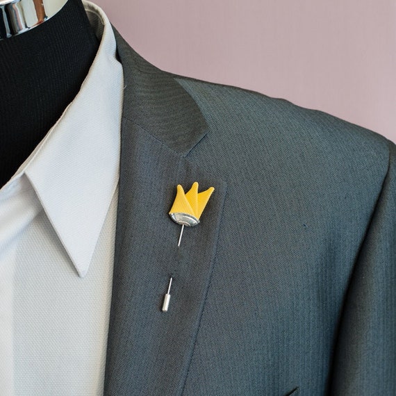 Men's Lapel Pin / Crown Lapel Pin / Multi Color Lapel Pin Etsy