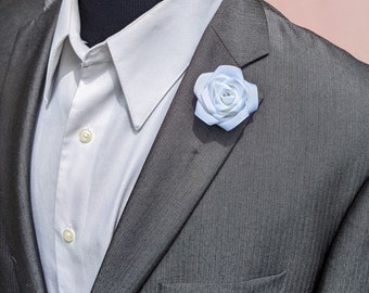 Rose Lapel Pin / Flower Lapel Pin / Wedding Rose Boutonniere  / Gift for Him / Groom Lapel Pin