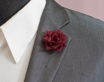 Handmade Wedding Boutonniere. Men's Flower Lapel Pin. - Etsy