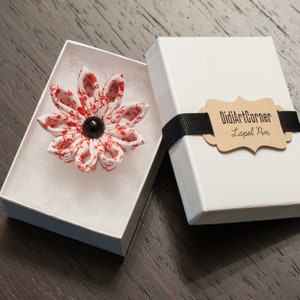Kanzashi Clematis Spring Flower Lapel Pin Limited Edition