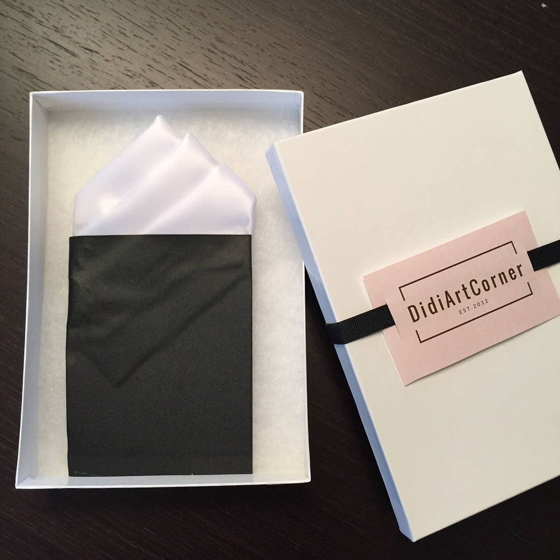Pocket Square White Prefolded Pocket Square Three Picks Etsy