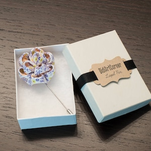 Lavender Floral Kanzashi Fabric Lapel Pin - Limited Edition