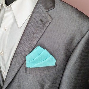 Pochet gevouwen / pochet / Kies een effen kleur voorgevouwen / pochet / insteekkaarten pochet