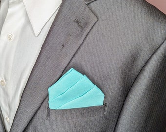 Pre-Folded Pocket Square: Solid Color Cotton Insert Card