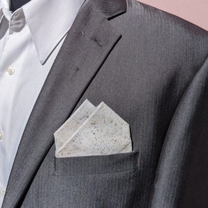 Dark Cream Night Sky Pocket Square - Pre-Folded Pocket Square