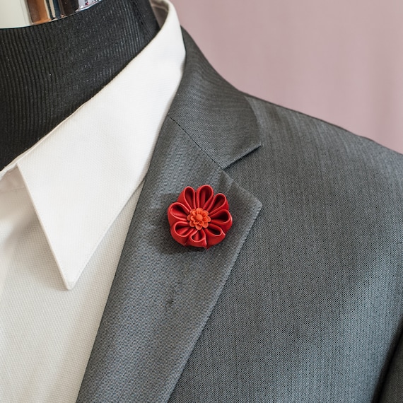 Flower brooch for men clearance