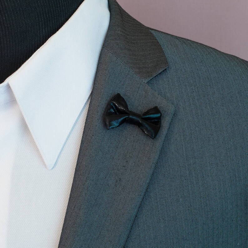Black Bow Tie Lapel Pin Men's Bow Tie Lapel Pin Travel Etsy