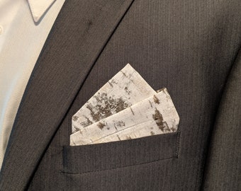 Pocket Square - White Birch Pre-Folded Pocket Square