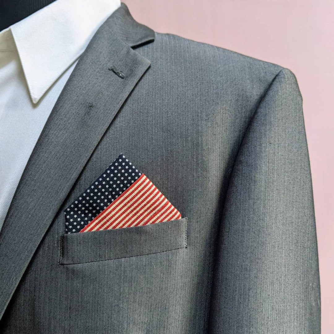 American Flag Pocket Square / Prefolded Pocket Square US Flag Etsy