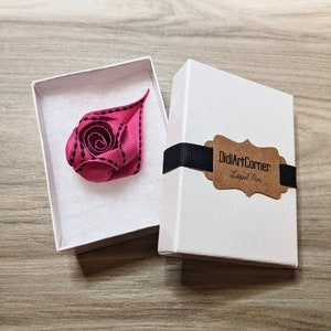 Pin de solapa rosa Rosa / Boutonniere de rosa Pin de solapa de rosa rosa claro y azul antiguo