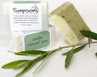 Cornish Seaweed Soap, seaweed soap, natural soap, palm oil free soap, handmade soap, bar soap, hand soap, soap