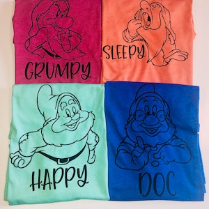 Seven Dwarfs Shirts | Snow White Shirt | Disney Matching Shirts | Disney Shirts for Women | Unisex Disney Shirts | Disney Friends Shirts
