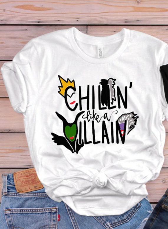 Disney Shirts Chillin Like a Villain 