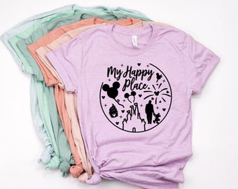 My Happy Place Disney Shirt | Disney Shirt for Women | Disney Parks Shirt | Women's Shirt | Women's Disney Shirt | Girls Disney Shirt