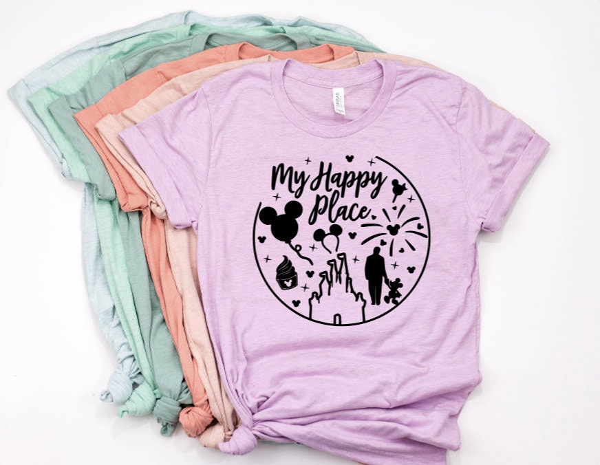 My Happy Place Disney Shirt Disney Shirt for Women Disney Etsy