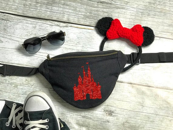 Mickey Pumpkin Disney Fanny Pack, Fall Belt Bag, Checker Sling Bag