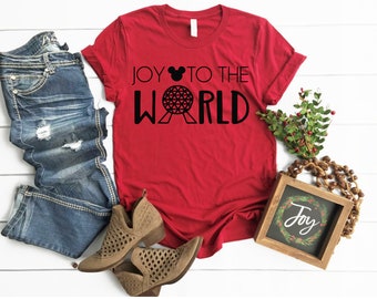 Joy To the World | Disney Christmas Shirt | Epcot Shirt | Disneyworld Christmas Shirts | Epcot Christmas Shirt | Disney Shirts