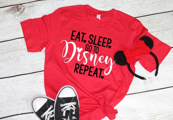 Women's Disney Shirt Eat Sleep Go to 