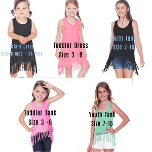 Ten Year Old Fringe Dress Fringe Tank 10th Birthday Youth Birthday Dress Girl Fringe Glitter Tenth Birthday Double Digits image 2