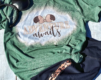 Disneyworld Shirts | Animal Kingdom Shirts | Adventure Awaits | Leopard Disney Shirts for Women | Bleached Shirt | Disney Safari Shirts