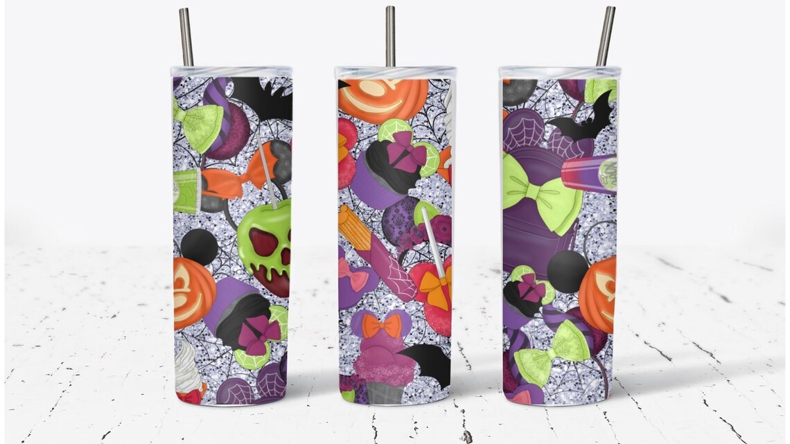 Disney Halloween Cup Skinny Tumbler 20 Oz Tumbler Etsy