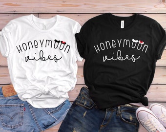 Disney Honeymoon Shirts | Honeymoon Vibes | Disney Couples Shirts | Disney Just Married Shirts | Disney Women's Shirt | Disney Shirts