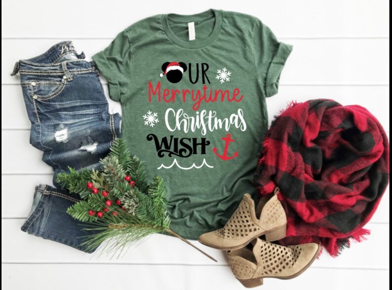 Disney Cruise Shirt Disney Merrytime Cruise Christmas Wish Disney Shirts Family Disney Shirt Disney Vacation Shirt Matching image 1