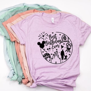 Disney Birthday Shirt Best Birthday Ever Disney Shirt Disney Shirts for Women Women's Disney Shirt Disney Shirts Girls Disney image 1