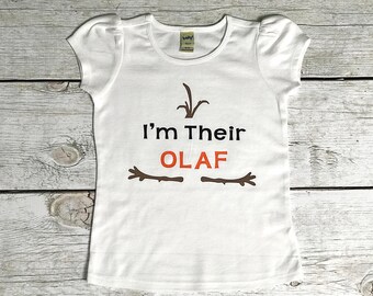 I'm Their Olaf, Brother Sister Matching Shirts, Frozen Inspired Vacation Shirt - Youth - Toddler - Baby, Kids